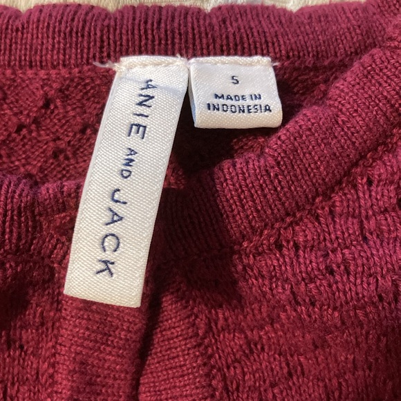 Burgundy Janie & Jack cardigan 100% cotton - Picture 3 of 6